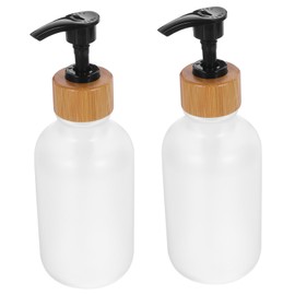 Ipetboom 2pcs Shampoo Bottle Pump Dispensers 300ml Reusable Liquid Soap Dispenser for Kitchen Sink Hand Soap Lotion