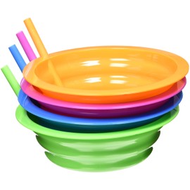 Arrow Plastic Sip-A-Bowl 22 oz, Assorted Colors - Pack of 4