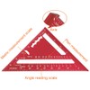 7 Inch Carpenter Square, Red Triangle Ruler, High Precision Aluminum