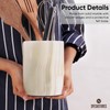SPESHSTONES Marble Utensil Holder 6.5 Inch White Onyx Wooden Cooking