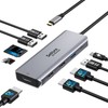 USB C Docking Station Dual Monitor, 9 in 1 Triple