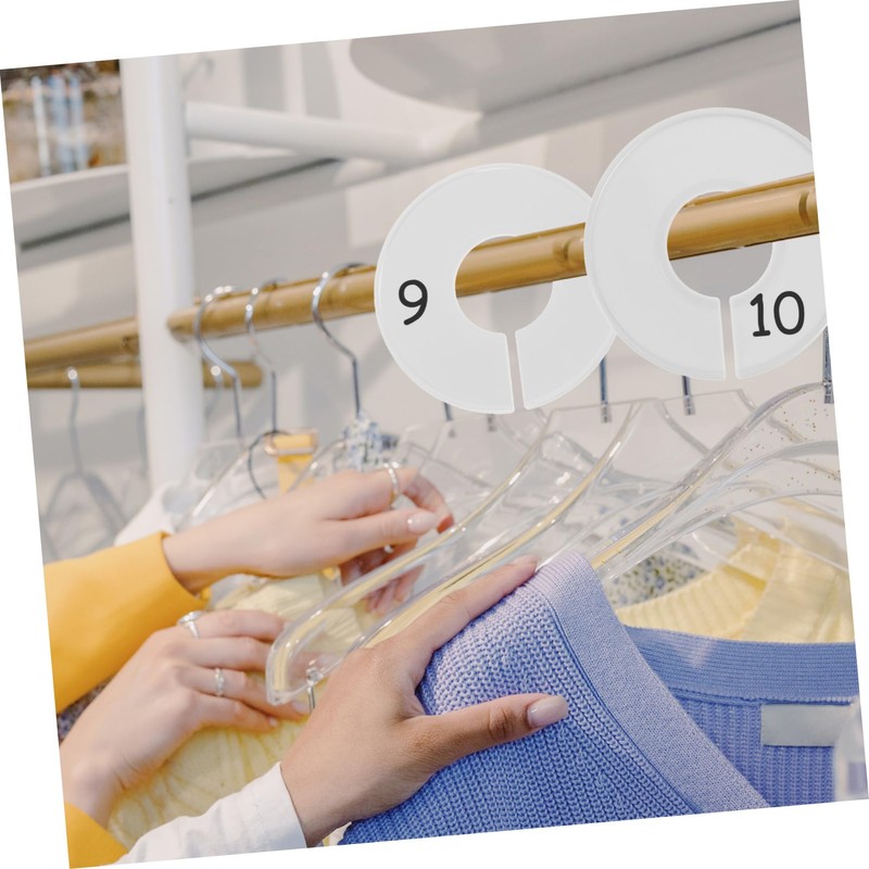 Ciieeo 50Pcs Clothes Dividers with Marker Pen Wardrobe Hangers for