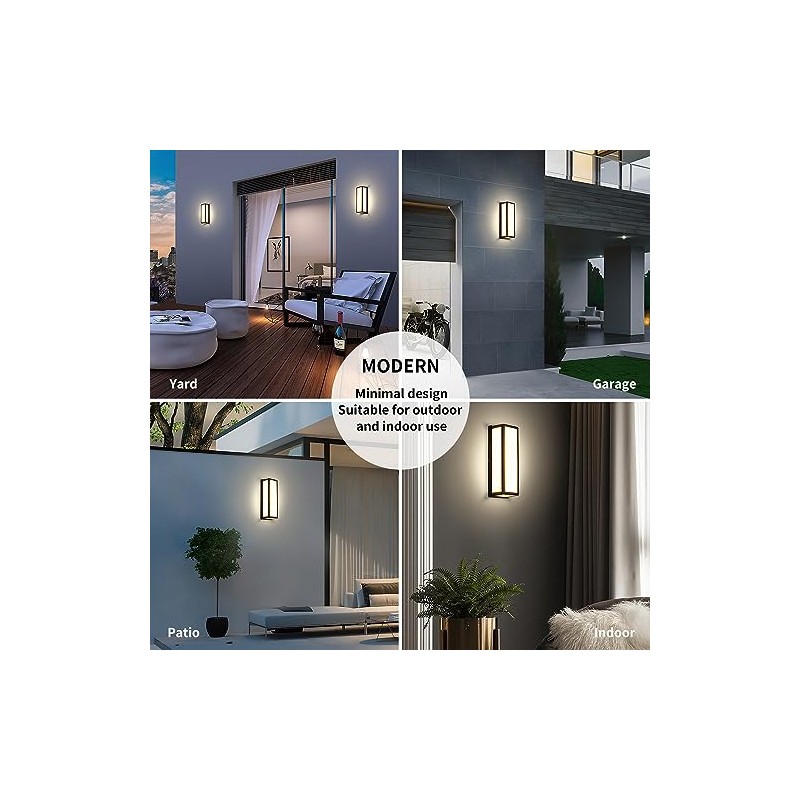 LANFU LED Aluminum Wall Sconce Waterproof Outdoor Wall Light,Modern Porch