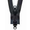 YKK Zwei-Wege-Reißverschluss, Metall, Nein. 580 Schwarz, 66 cm Length