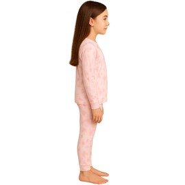 Kids Tie Dye Pyjamas Set – 2 Piece Girls & Boys Loungewear PJs Sleepwear Outfit, Long Sleeve Top & Bottom Nightwear for Children, Age 2-3 Years, Pink