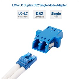 Cable Matters 6-Pack, LC to LC UPC Duplex OS2 Single Mode Fiber Optic Adapter, OS2 LCLC Fiber Coupler