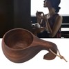 220ml Wooden Coffee Cup Comfortable Grip Handmade Eco Friendly Hot