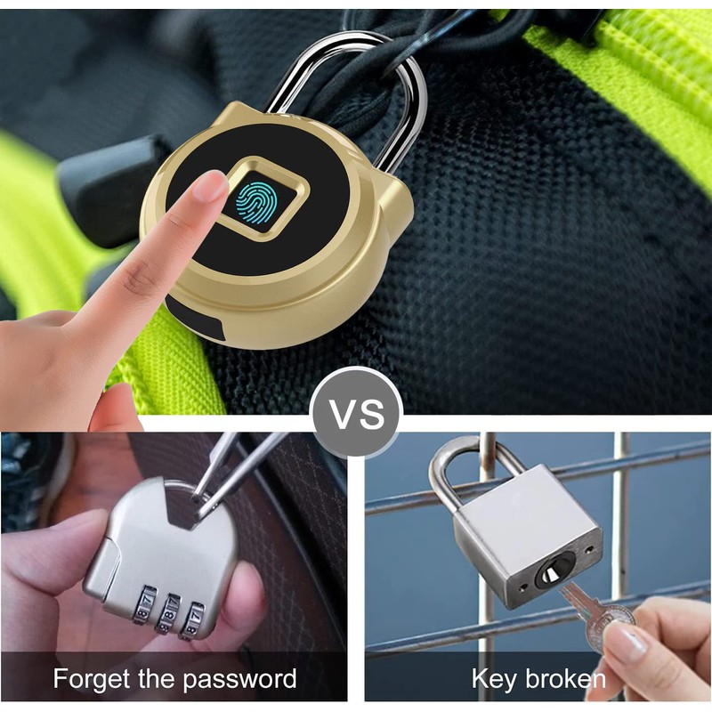 Gym Locker Padlock eLinkSmart Fingerprint Padlock with 1000+ App User