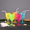 ALINK 500-Pack Striped Flexible Drinking Straws, Plastic Disposable Bendy Straws