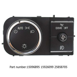 25858705 1527J Equipment Headlamp, Instrument Panel Dimmer, and Dome Lamp Switch, with Fog Lamp Switch