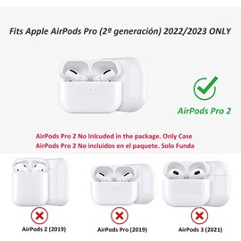 USTIYA Funda for AirPods Pro 2 Gen 2022,Case para Airpods Pro 2 2023 USB c Silicona Protector Completa Hombres Mujeres con Estuche de Carga Inalámbrico (Negro)