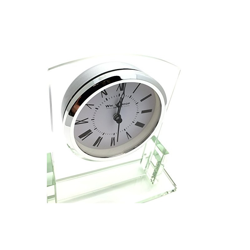 Art Deco Style Square Glass mantle clock