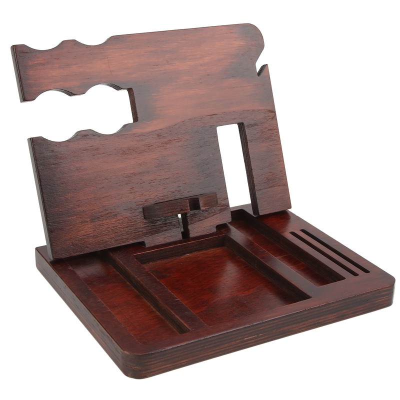 Wood Phone Docking Station Clear Texture Docking Station Organizer with