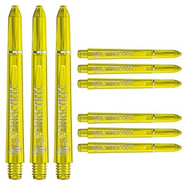 RED DRAGON Peter Wright Snakebite Signature Polycarbonate Yellow Medium Dart Stems - 3 sets per pack (9 stems in total)