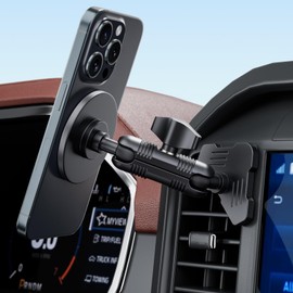 Car Vent Magnetic Phone Mount Compatible with 2021-2025 Ford F-150, 2022-2024 F-150 Lightning XL & PRO,2023-2025 Ford Super Duty, Metal Cell Phone Holder Cradles Bracket Stand for All Smartphones