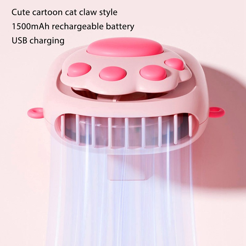 Necklace Fan Cat Claw Style 3 Speed Mode USB Charge