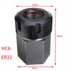 Collet Chuck Block, ER32 Hex Collet Block, Steel CNC Lathe