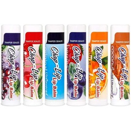 Chap-Lip Lip Balm Chap-Lip Bálsamo labial de vitamina E con aceite de coco, tratamiento hidratante de labios, hidratante, calmante, refrescante, tratamiento de hidratación total y terapia de labios, surtido de 6 sabores refrescantes, 48 unidades