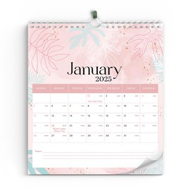2025 Wall Calendar With Minimalist Floral, Jan 2025 - Dec 2025 Perfect Planning For Anniversaries & Appointments, Best For Your Home School Or Decor