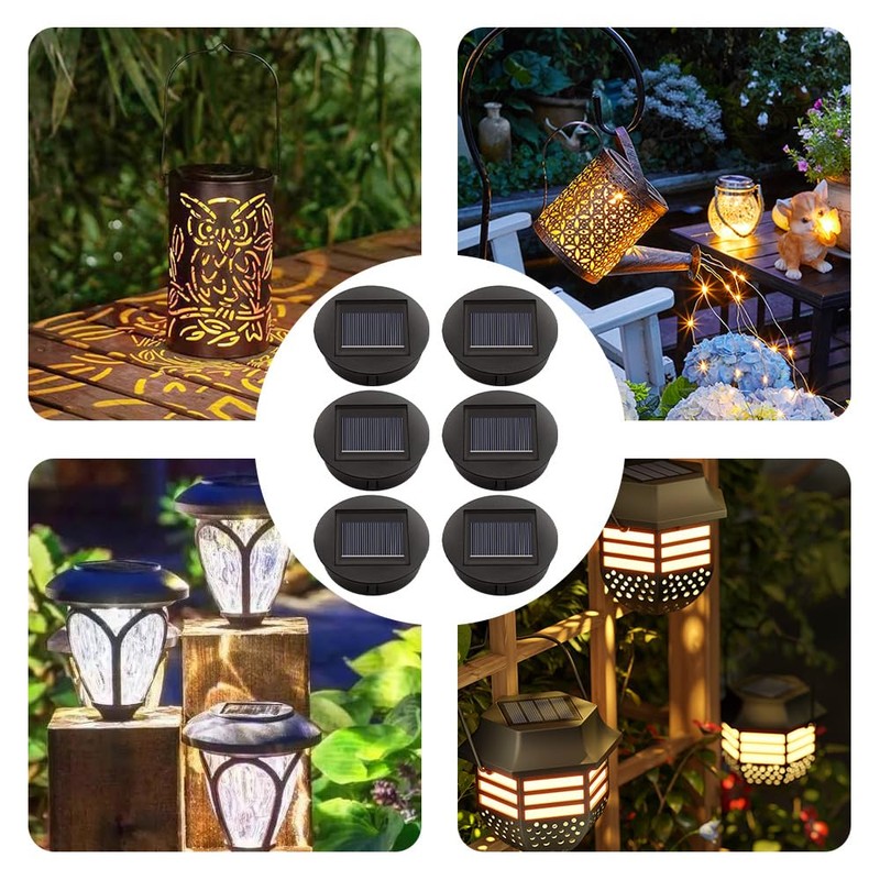 Mineup Pack of 6 Solar Lights Replacement Parts, 8 cm