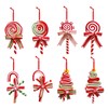 8pcs Christmas Candy Hanging Ornament Soft Clay Decorative Pendant Hanging
