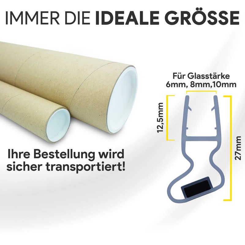 Shower Seal PVC Replacement Seal Shower Cubicle Type 8 Straight