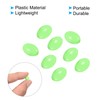 PATIKIL 12x8mm Glow Fishing Beads, 100Pcs Plastic Oval Rubber Luminous