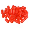 sourcing map Pack of 50 Rubber End Caps 6.5 mm