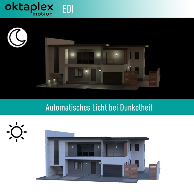 Oktaplex Set of 2 EDI Twilight Switches DIN Rail 35