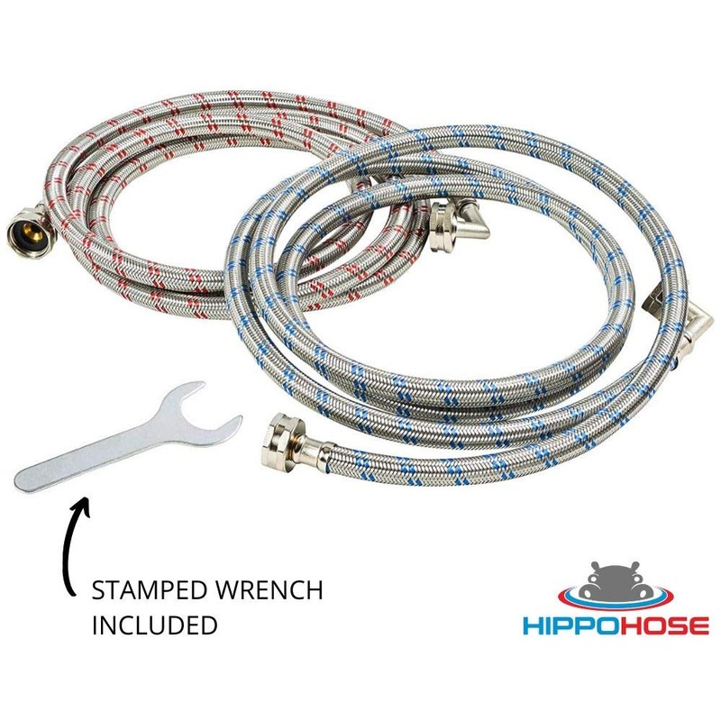 Washing Machine Hoses (10FT) - 90° Elbow - OCTAGON Connections