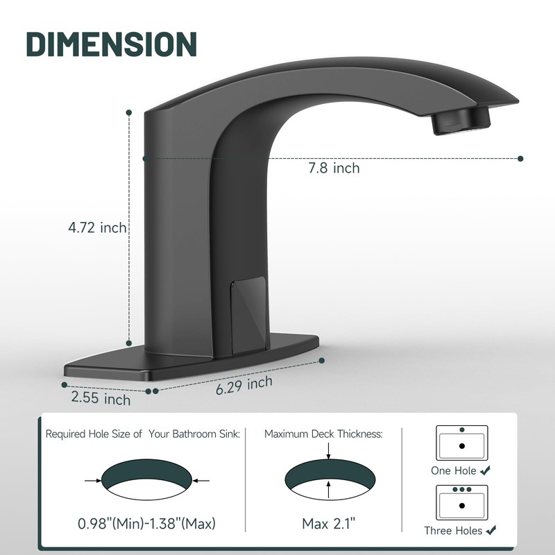 Greenspring Touchless Bathroom Sink Faucets, Automatic Faucet Bathroom Commercial Motion