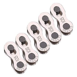 Keenso 5 Pairs Bicycle Chain Connectors, High Performance Bicycle Quick Release Mater Link Bicycle Chain Magic Joint Connector for 8/9/10 Speed (10-Speed)
