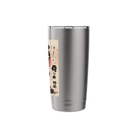 Cute Kawaii Samurai Girl with Katana Cat Japanese Anime Stainless Steel Insulated Tumbler