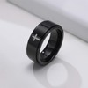Titanium Stainless Steel Anxiety Ring Cross Rotating Ring Stress Relieving