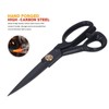 Sewing Scissors 10in Black High Manganese Steel Iron Ergonomic Curved