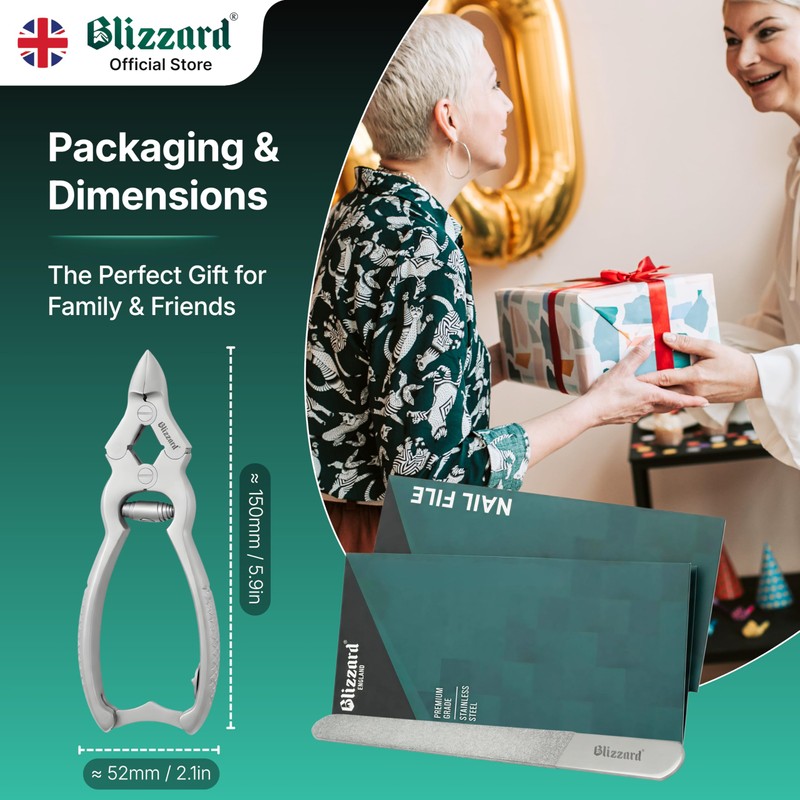 Blizzard Toe Nail Clippers for Thick Nails - Podiatrist Nail