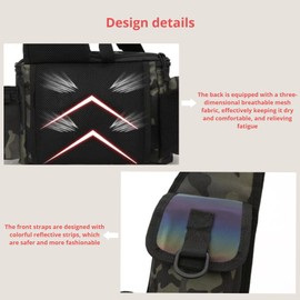 Ayedvan Fishing Gear Storage Bag Fishing Tackle Backpack Box With Compartment & Pockets for Tackle Boxes, Lightweight Tackle Storage Bags, Outdoor Fishing Shoulder Pack for Fishing, Hiking, Hunting