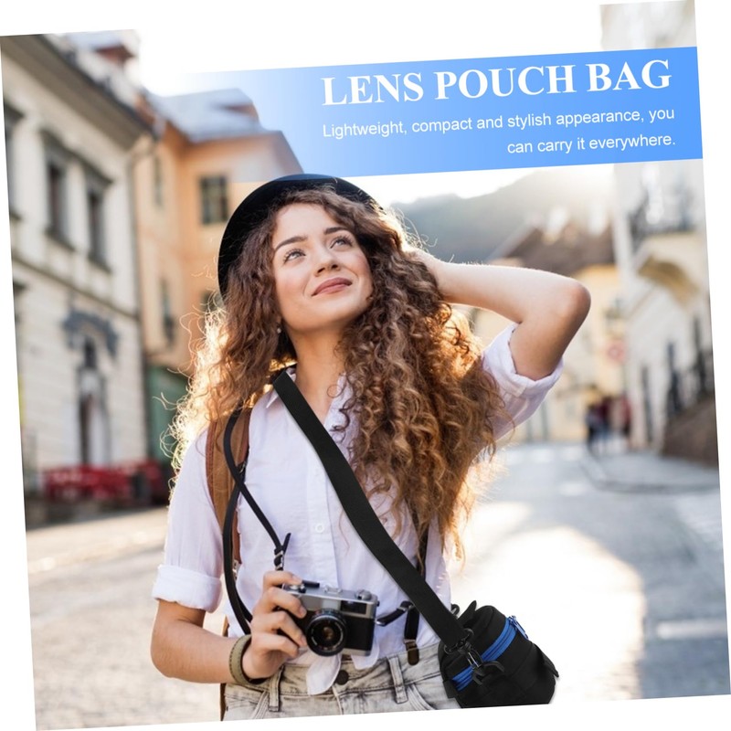 Tofficu 1Pc Shockproof Camera Lens Pouch Thickened Portable Photography Accessory