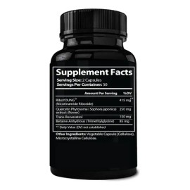 Suplemento NAD+ Cápsulas Advanced Bionetix Resveratrol Quercetina Sin Sabor