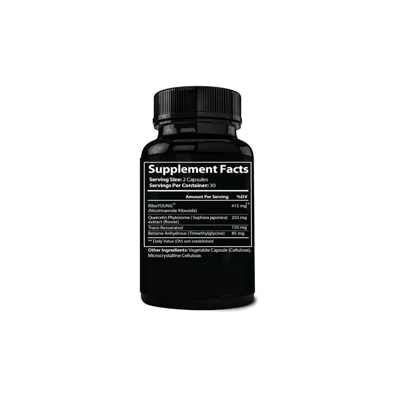 Suplemento NAD+ Cápsulas Advanced Bionetix Resveratrol Quercetina Sin Sabor
