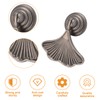 MOROBOR Ginkgo Leaf Shape Knob Handles, 6pcs Antique Nickel Drop