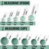 zeyedemo 11PCS Measuring Cups and Spoons Set Durable Stackable Measuring