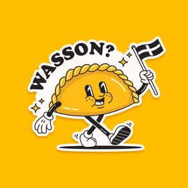 CGB Giftware | Pack of 3 | Paddy The Pasty 'Wasson' Sticker | Novelty | Laptop | Notebook | Phone | Planner | Bottle | Scrapbook | Pun | GB08469