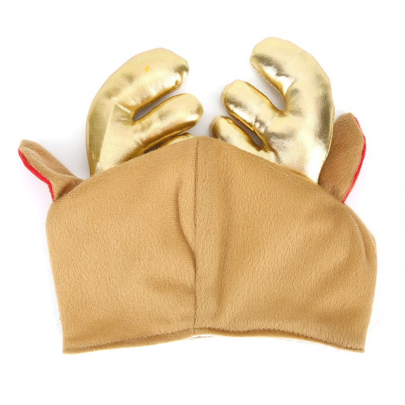 Polyester Coffee Cute Breathable Pet Cartoon Elk Hat Cat Dog