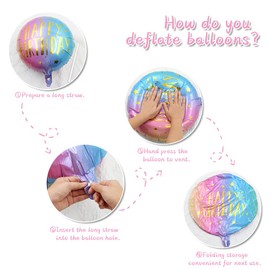 Happy Birthday Colourful Balloons,25 PCS Party Rose Pink Gold Mylar Helium Baloons Pack,18 Inches Multicoloured Gift Box Star Round Foil Balloons For Girls Women boys men Kids Party Decorations