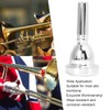 Trombone Mouthpiece, Brass, Portable, Silver-Plated Professional Mouthpiece for Most Tenor