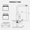 AVSIILE Matte Black Waterfall Kitchen Faucets with Pull Down Sprayer,