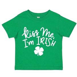 Kiss Me I'm Irish Baby Infant Toddler Tee Shirt (12M, Green 69)