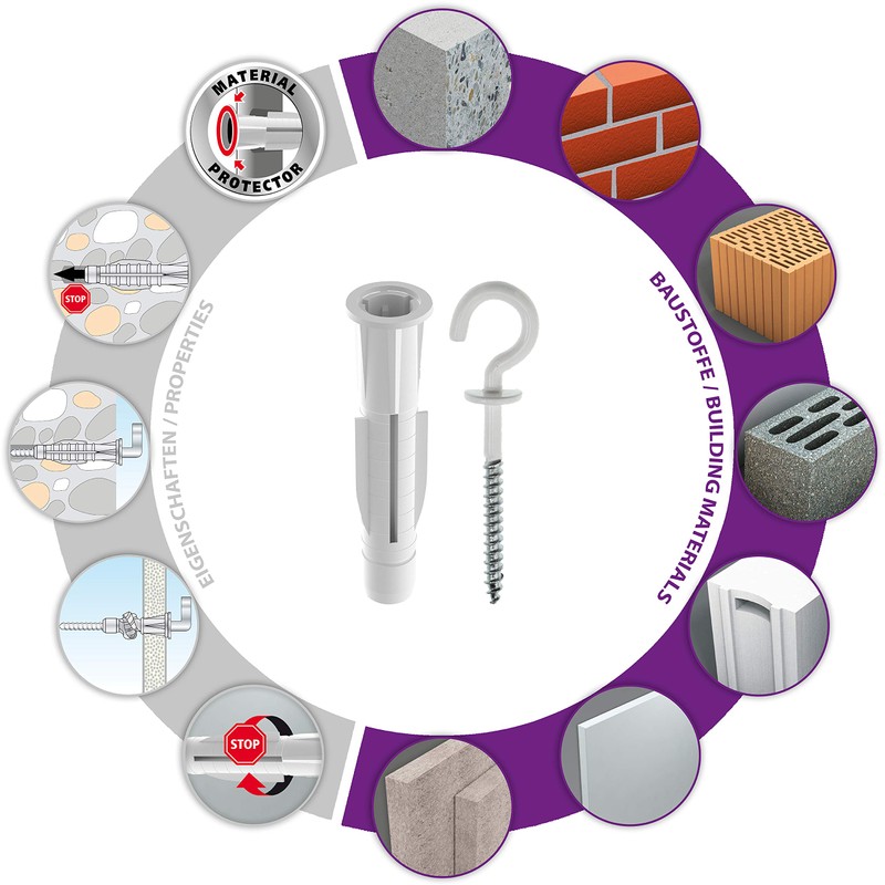 TOX Pirat Spreading Dowel Round Shape 11, Pack of 20,