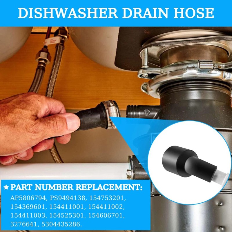 for Electrolux Frigidaire Drain Hose 807117001 for Electrolux Frigidaire Dishwasher